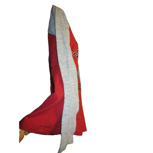 NBA Portland Trail Blazers Long Sleeve Tee Adidas Red Gray M - Picture 3 of 11